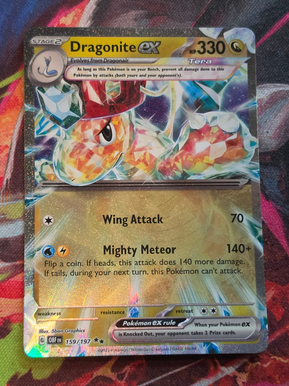 Dragonite ex Double Rare SV03: Obsidian Flames 159/197 NM Pokemon