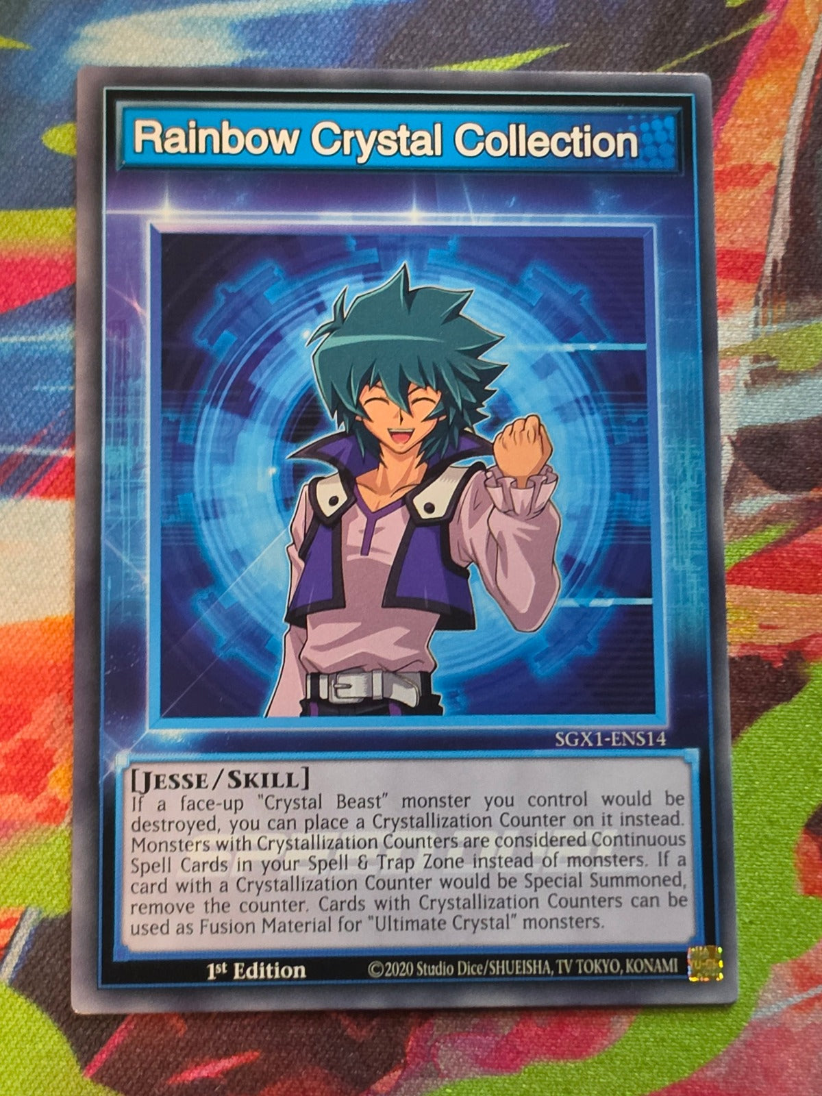 Rainbow Crystal Collection Common Speed Duel GX: Duel Academy Box SGX1-ENS14 1st Edition LP Yu-Gi-Oh!
