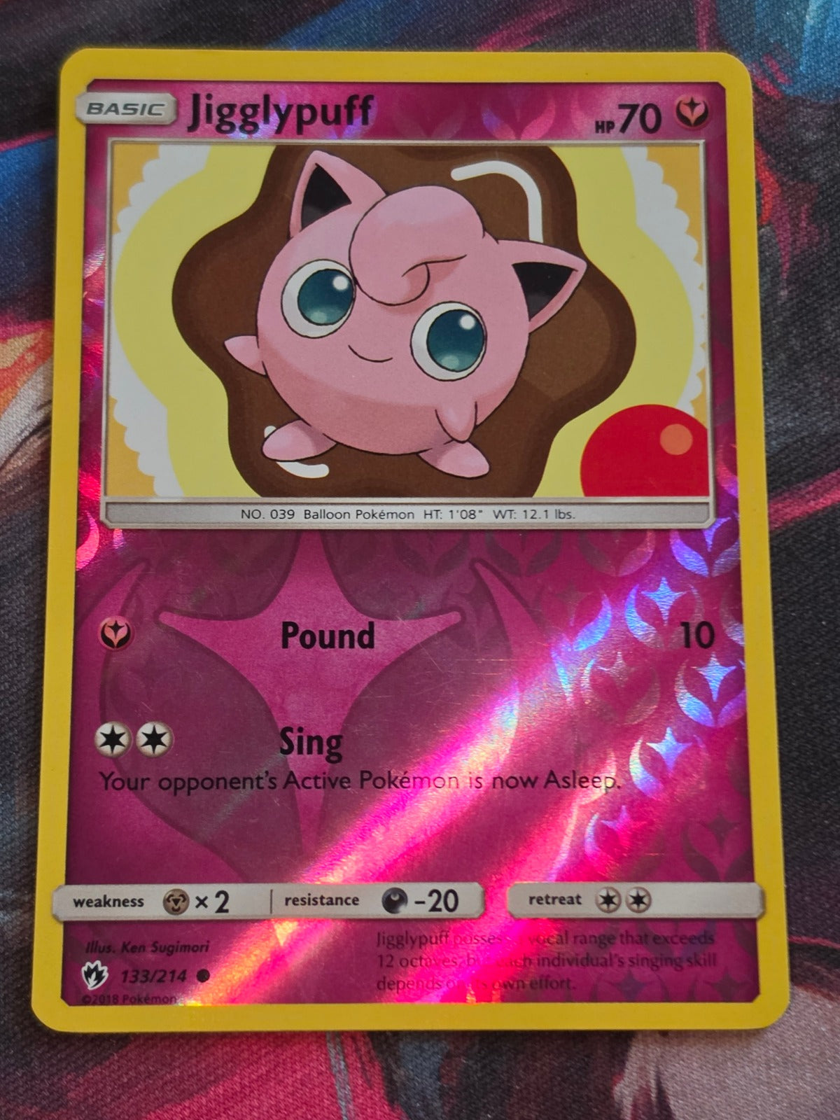 Jigglypuff - 133/214 - SM - Lost Thunder - Common - Reverse Holo - LP - Pokemon