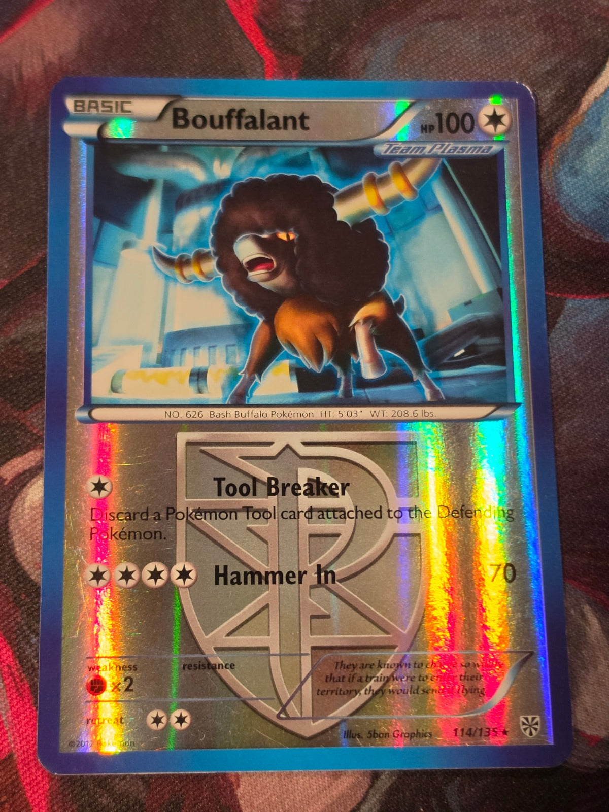 Bouffalant (Team Plasma) - 114/135 - Plasma Storm - Rare - Reverse Holo - LP+ - Pokemon
