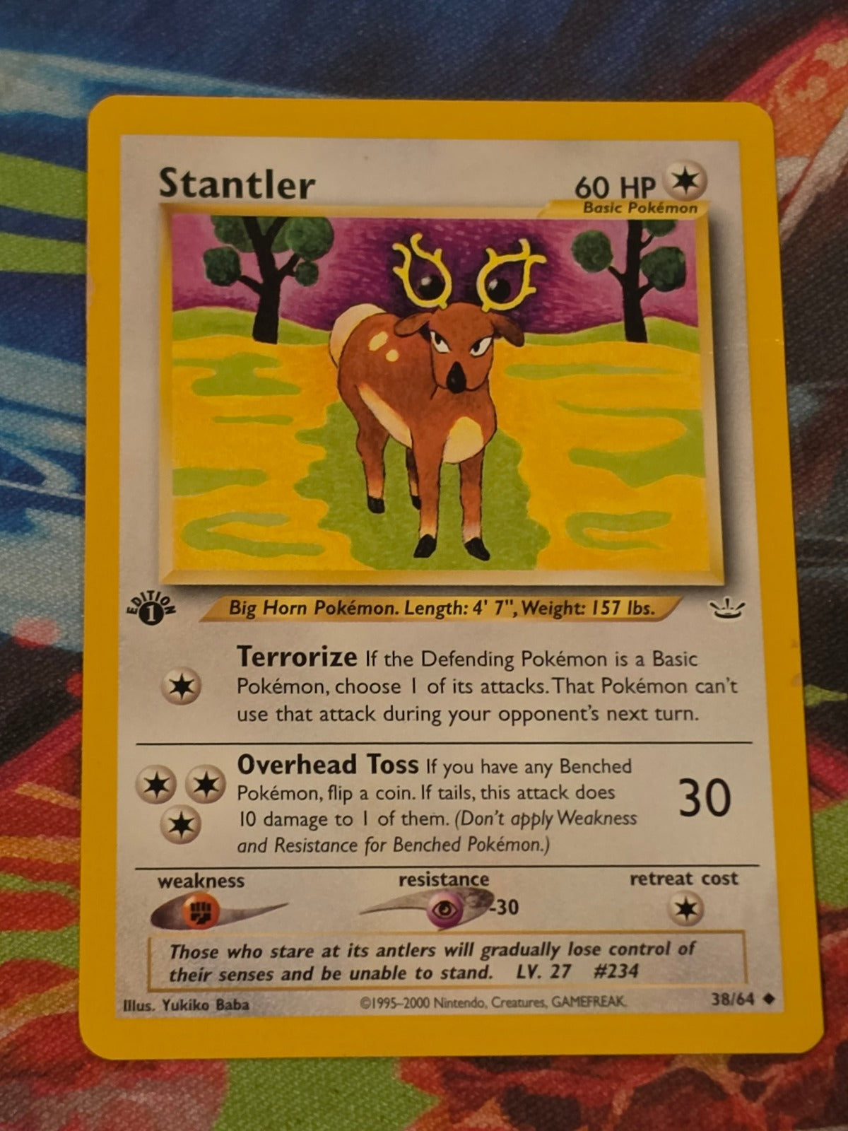 Stantler - 38/64 - Neo Revelation - Uncommon - 1st Edition - HP Pokemon