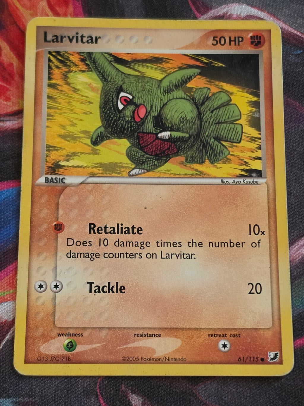 Larvitar - 61/115 - EX Unseen Forces - Common - MP - Pokemon