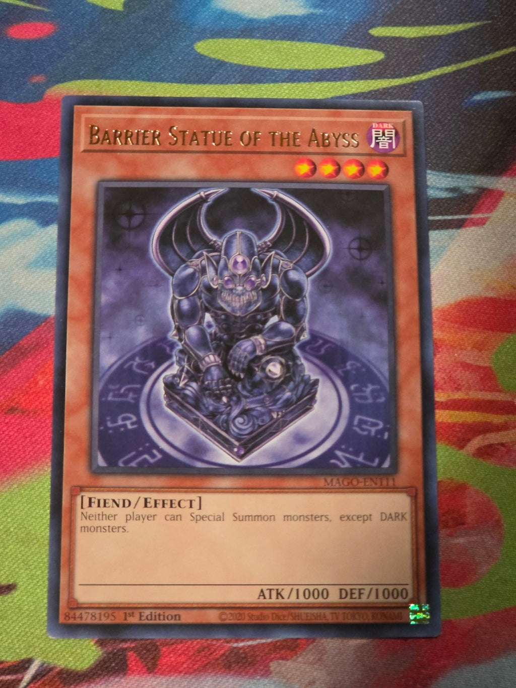 Barrier Statue of the Abyss Rare Maximum Gold MAGO-EN111 1st Edition LP Yu-Gi-Oh!