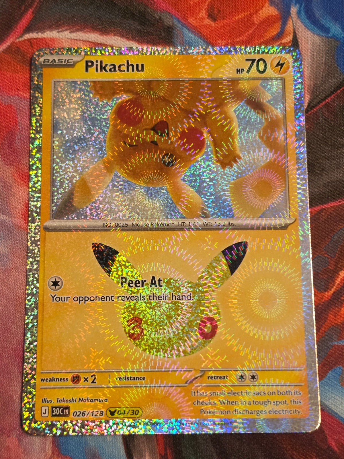 Pikachu Rare ME: 30th Celebration 026/128 NM Pokemon