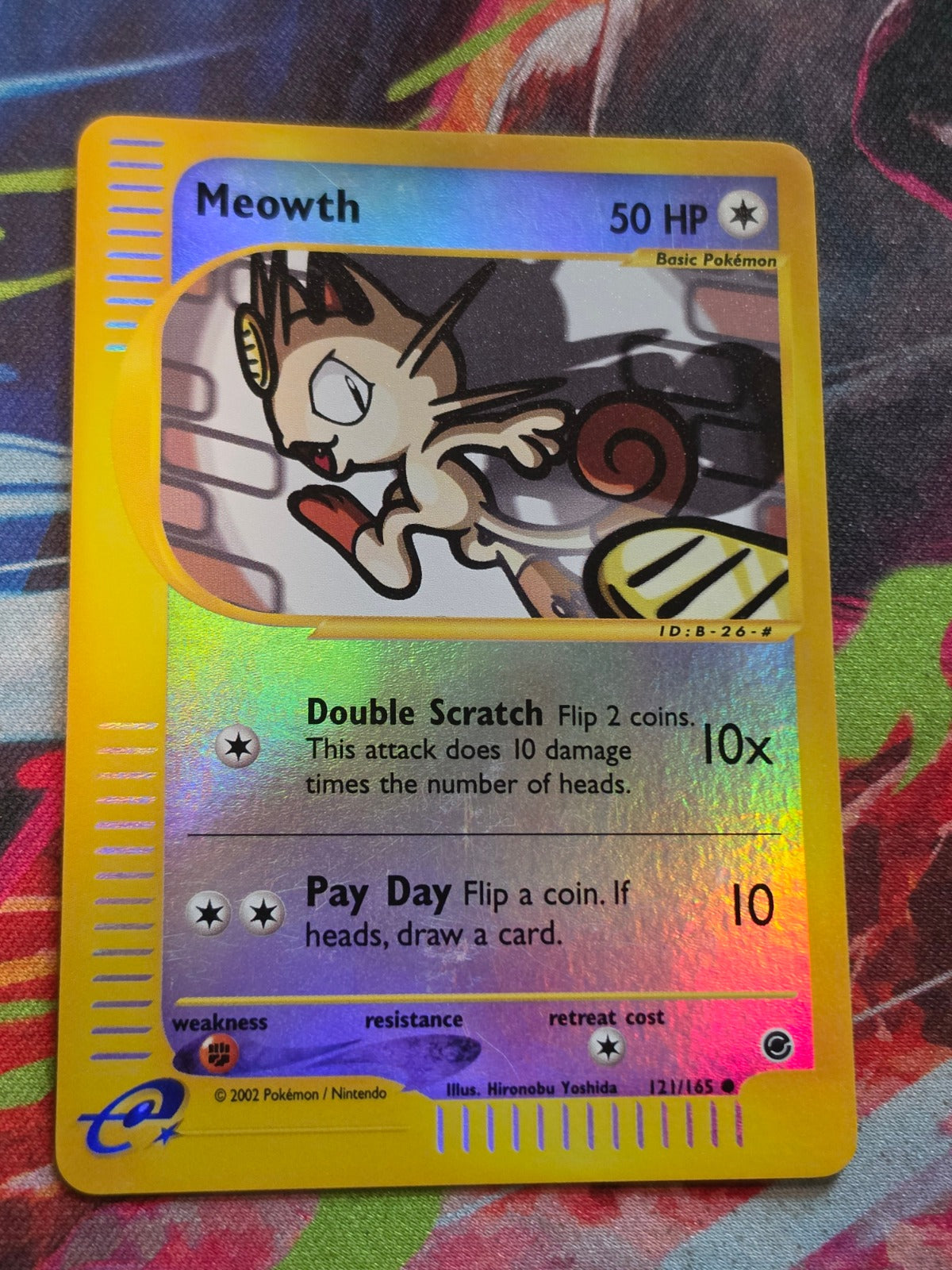 Meowth Common Reverse Holo Expedition 121/165 LP Pokemon