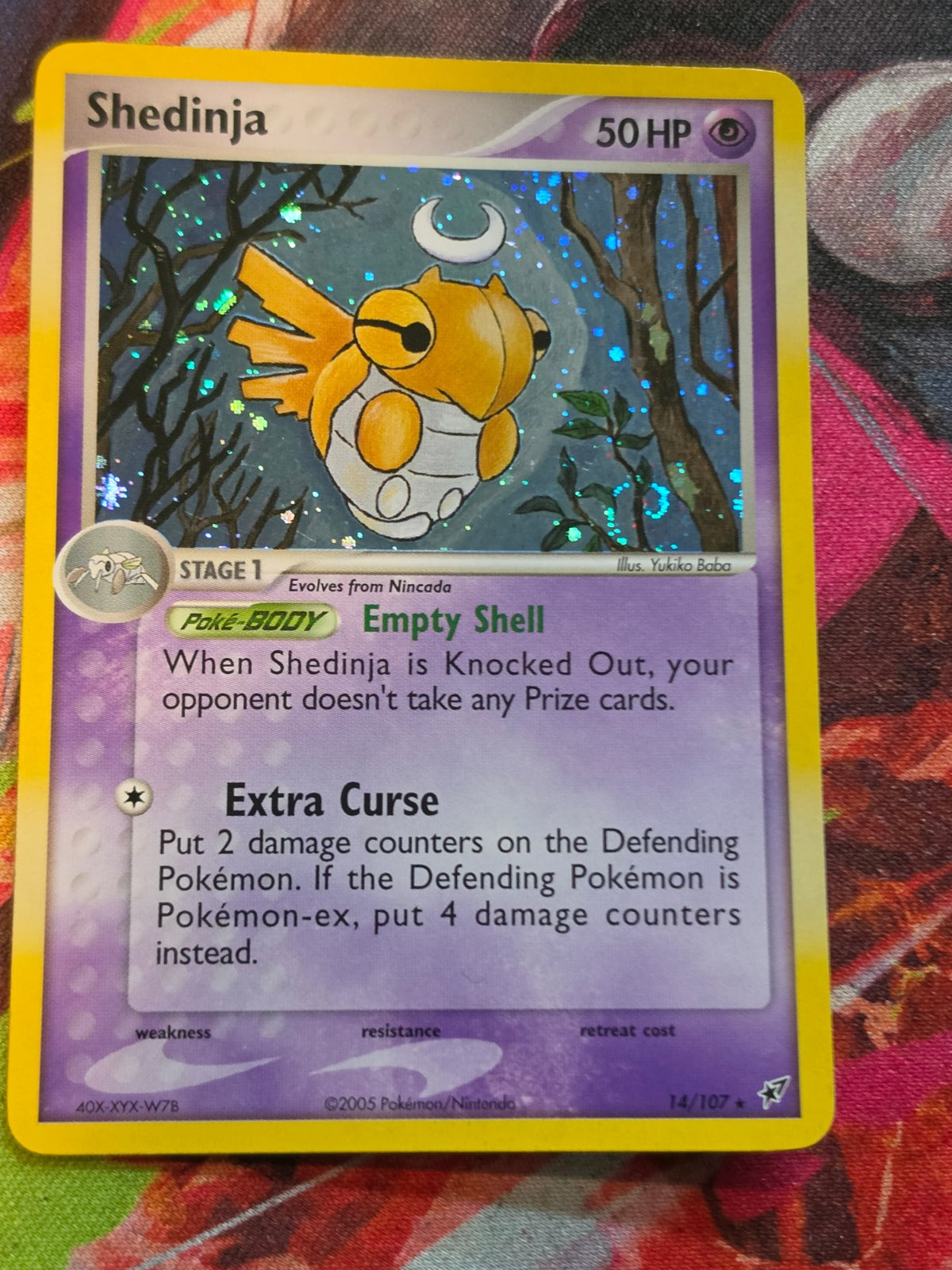 Shedinja Holo Rare EX Deoxys 14/107 LP Pokemon