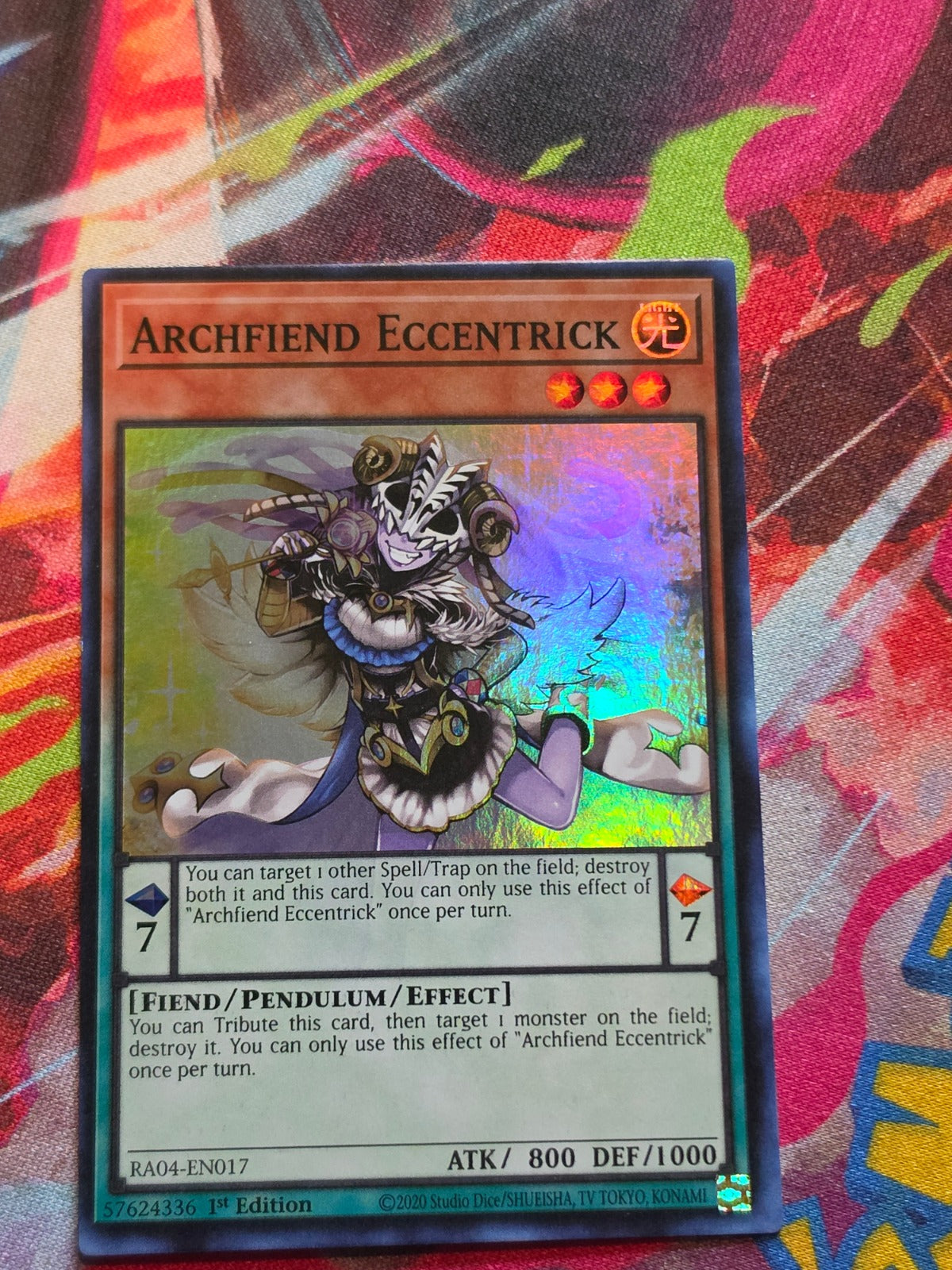 Archfiend Eccentrick Super Rare Quarter Century Stampede RA04-EN017 NM