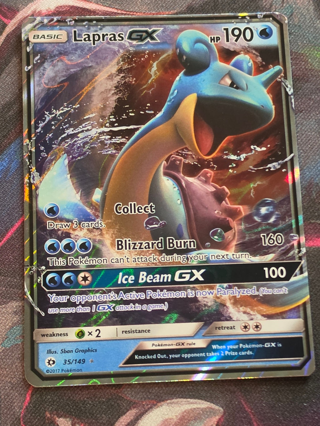Lapras GX - 35/149 - SM Base Set - Ultra Rare - NM - Pokemon