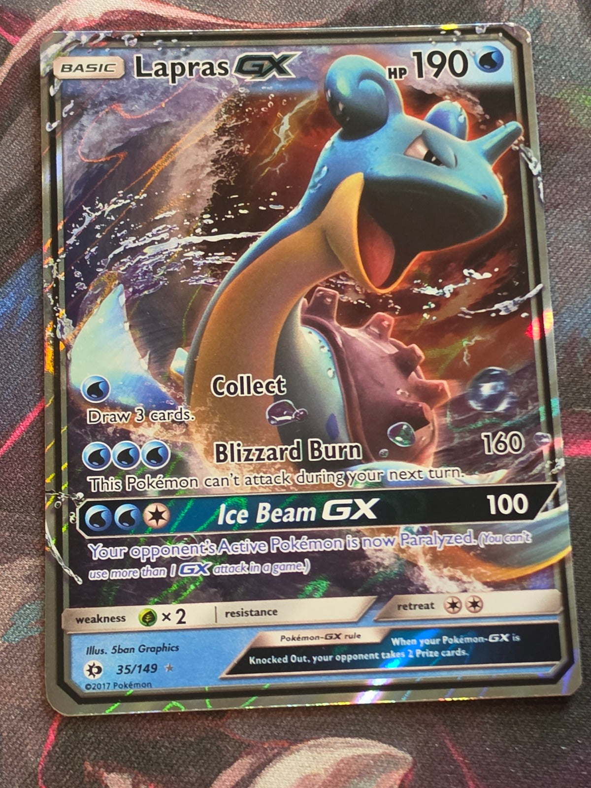 Lapras GX - 35/149 - SM Base Set - Ultra Rare - NM - Pokemon