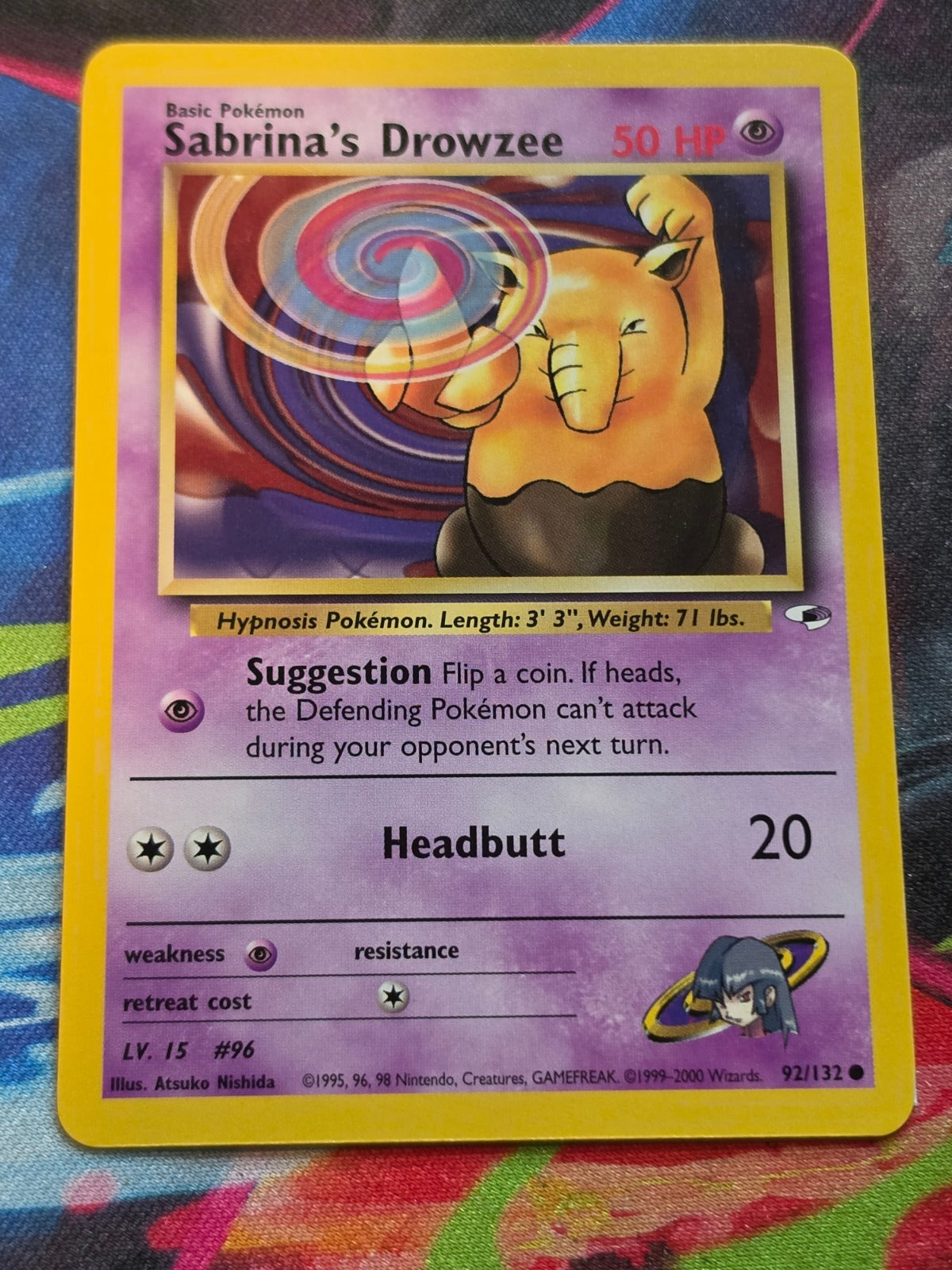 Sabrina's Drowzee - 092/132 - Gym Heroes - Common - Unlimited - NM Pokemon