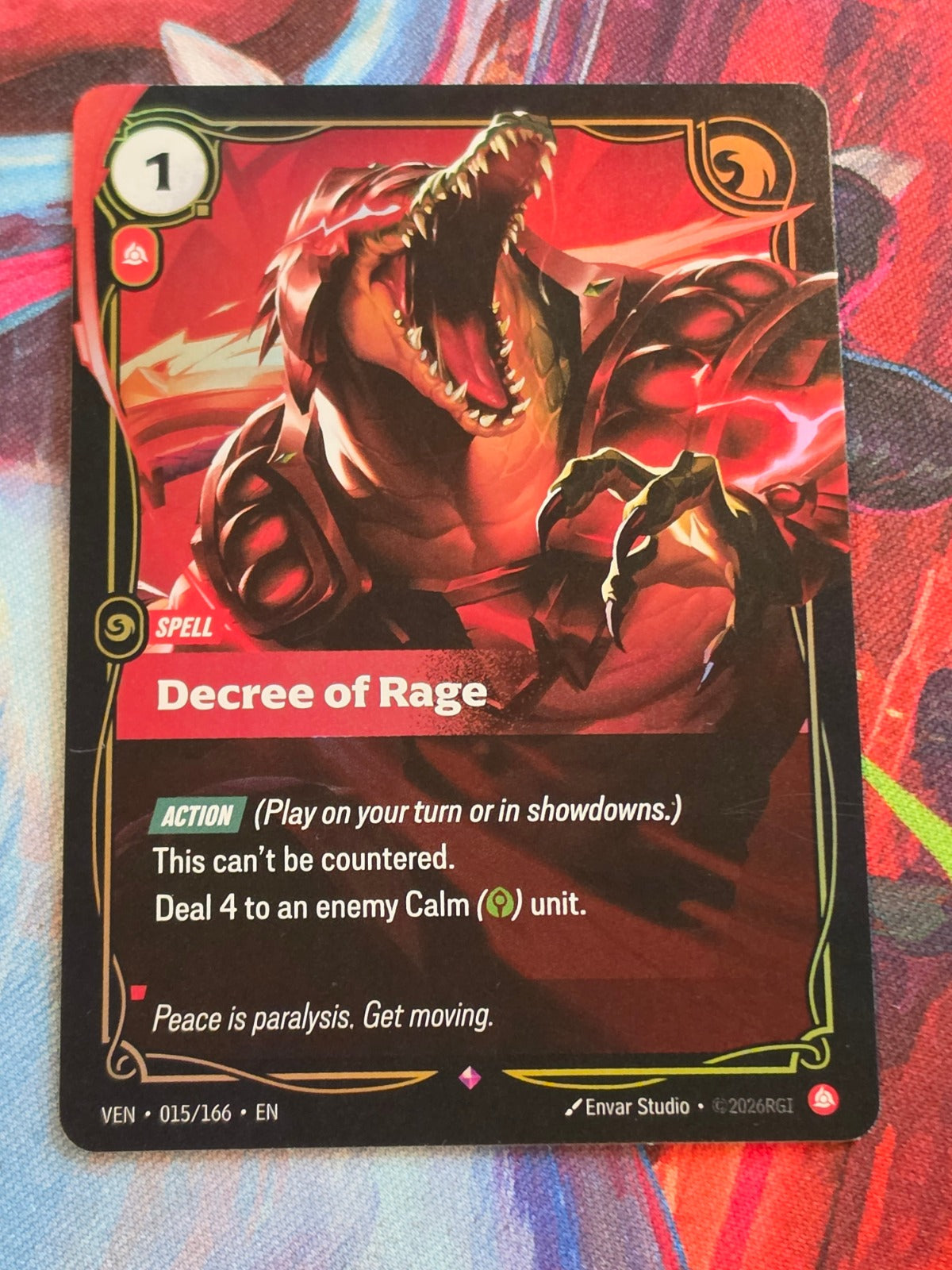 Decree of Rage - 015/166 - Vendetta - Rare - NM