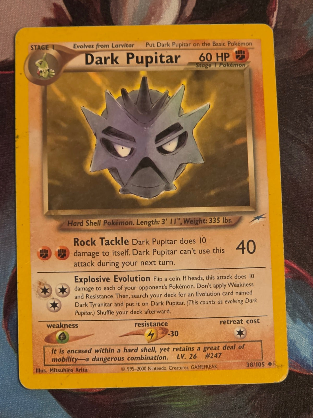 Dark Pupitar - 038/105 - Neo Destiny - Uncommon - Unlimited - HP Pokemon