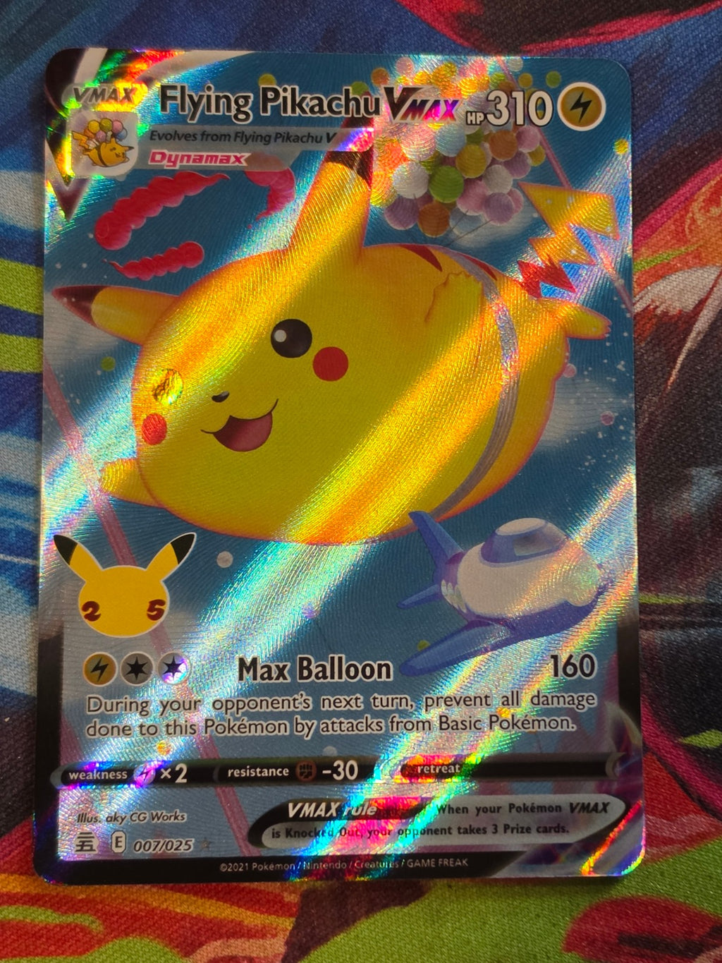 Flying Pikachu VMAX Ultra Rare Celebrations 007/025 NM Pokemon