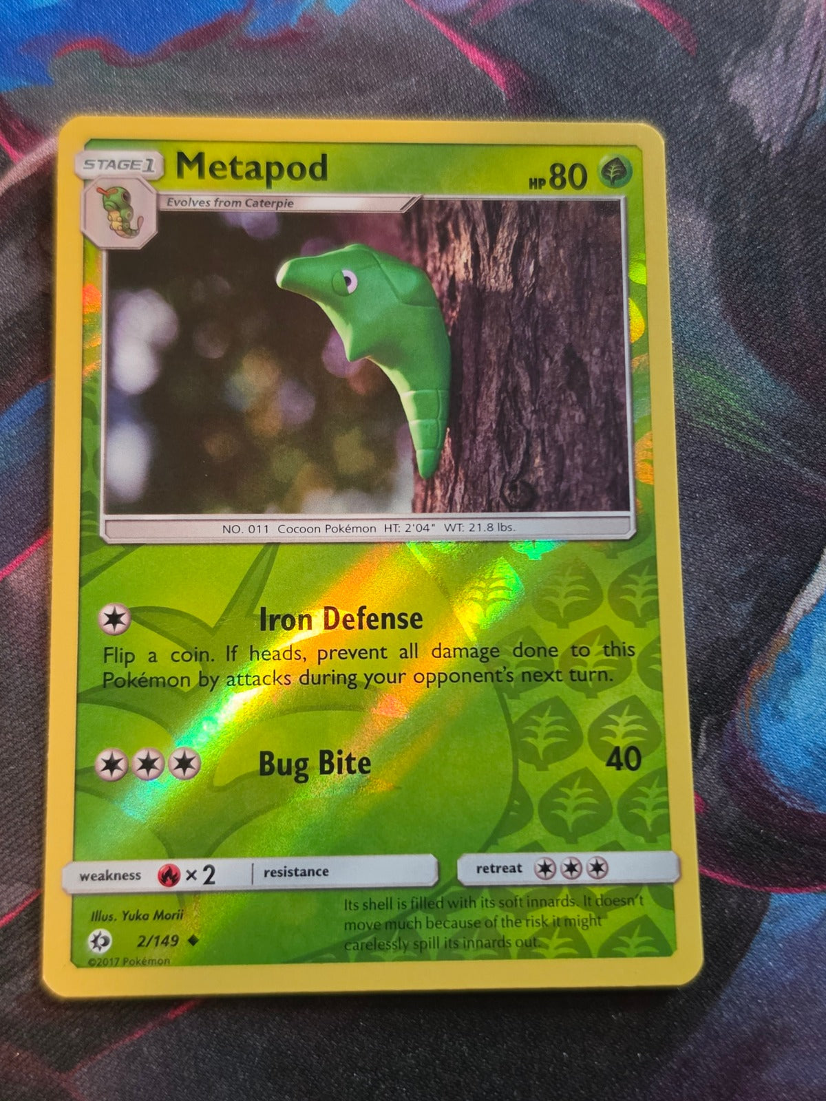Metapod - 2/149 - SM Base Set - Uncommon - Reverse Holo - NM - Pokemon