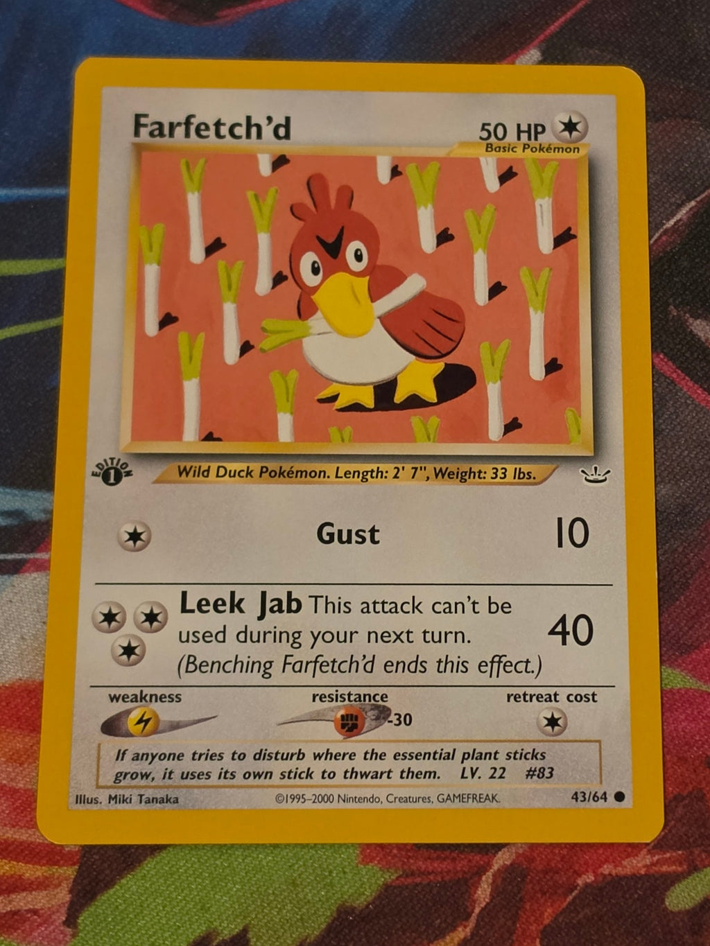 Farfetch'd - 43/64 - Neo Revelation - Common - 1st Edition - NM Pokemon
