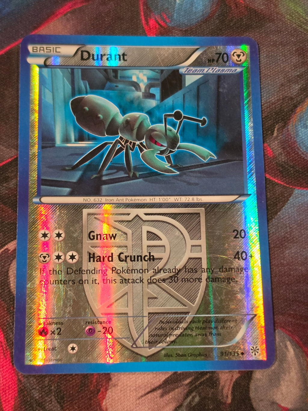 Durant (Team Plasma) (91) - 91/135 - Plasma Storm - Uncommon - Reverse Holo - LP - Pokemon