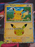 Pikachu - 050/128 - ME: 30th Celebration - Pikachu Rare - NM - Pokemon