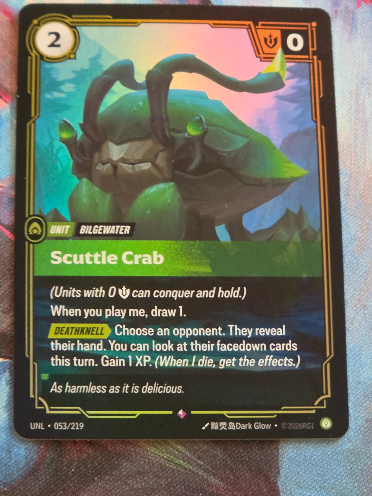 Scuttle Crab - 053/219 - Unleashed - Rare - NM