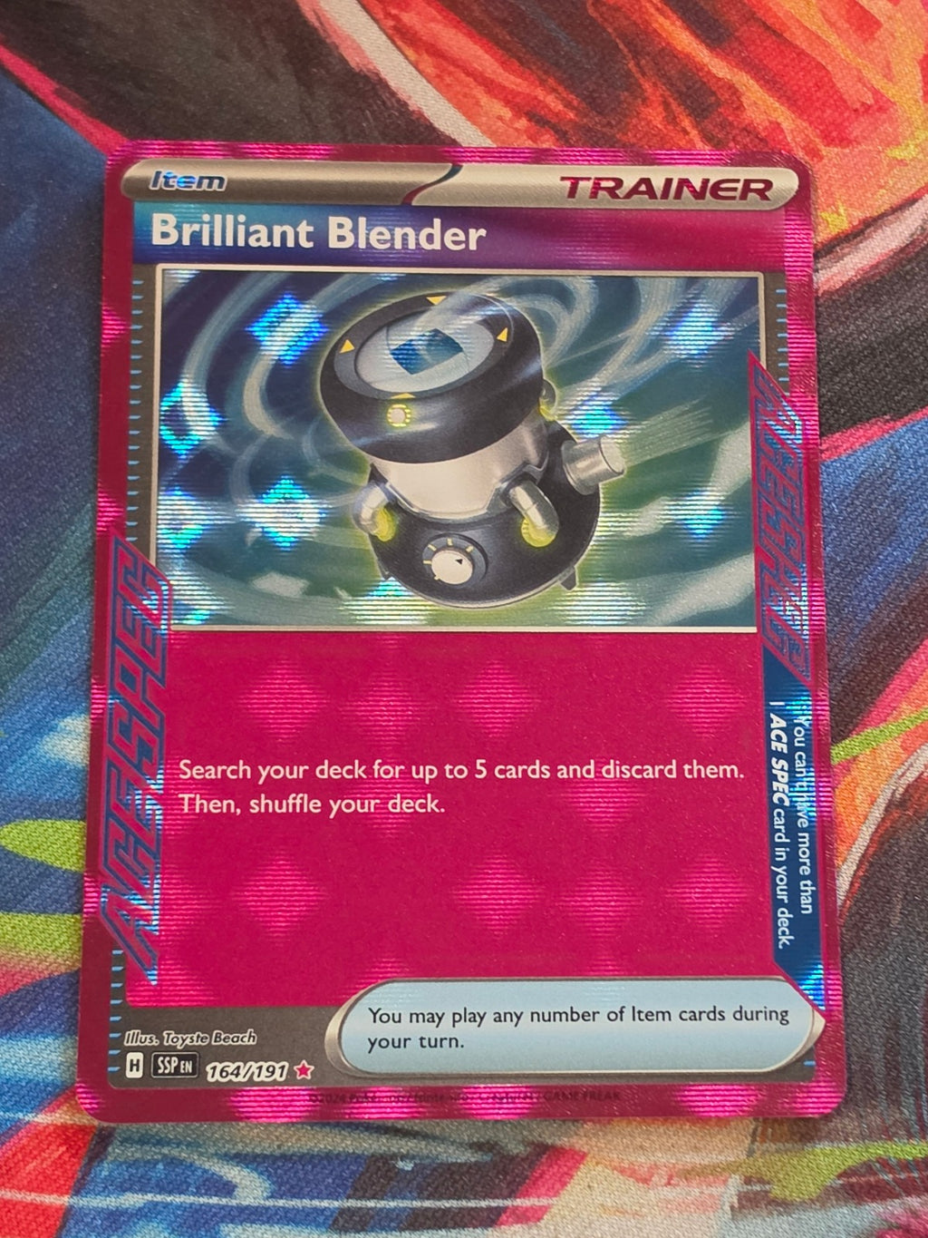 Brilliant Blender ACE SPEC Rare SV08: Surging Sparks 164/191 NM Pokemon