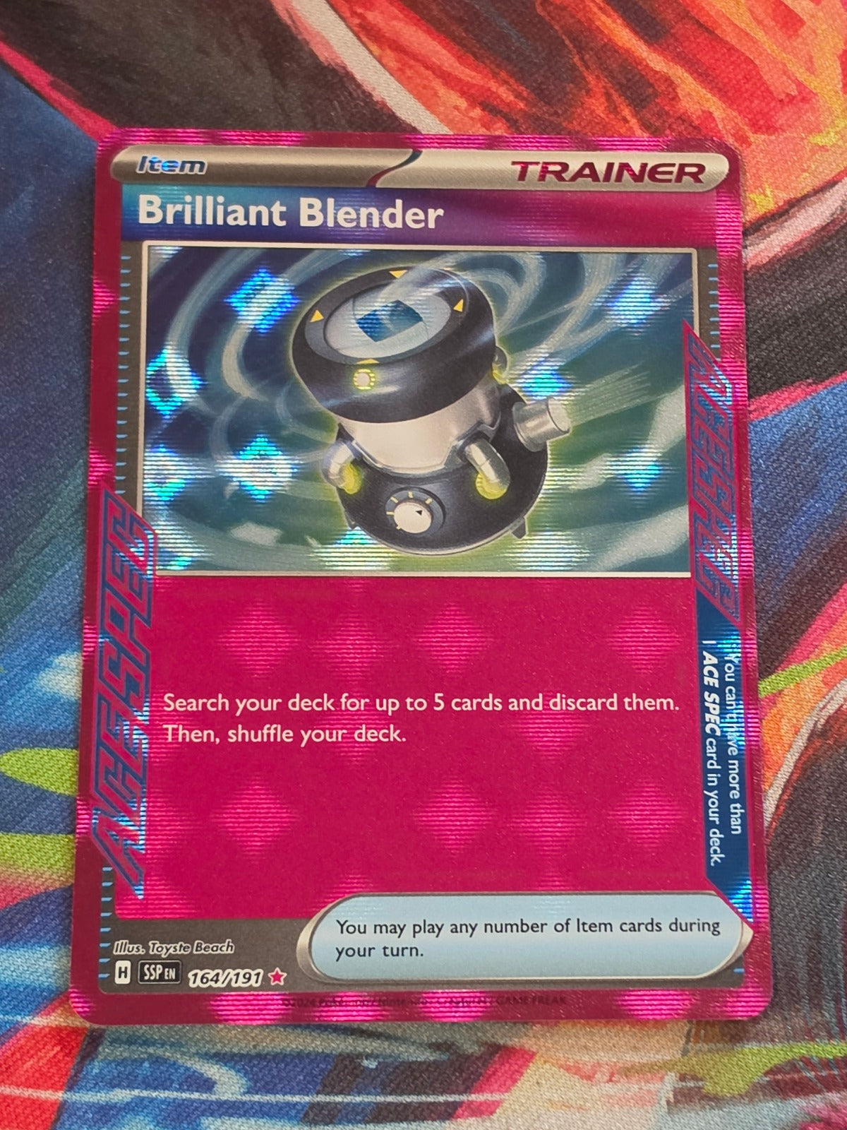Brilliant Blender ACE SPEC Rare SV08: Surging Sparks 164/191 NM Pokemon