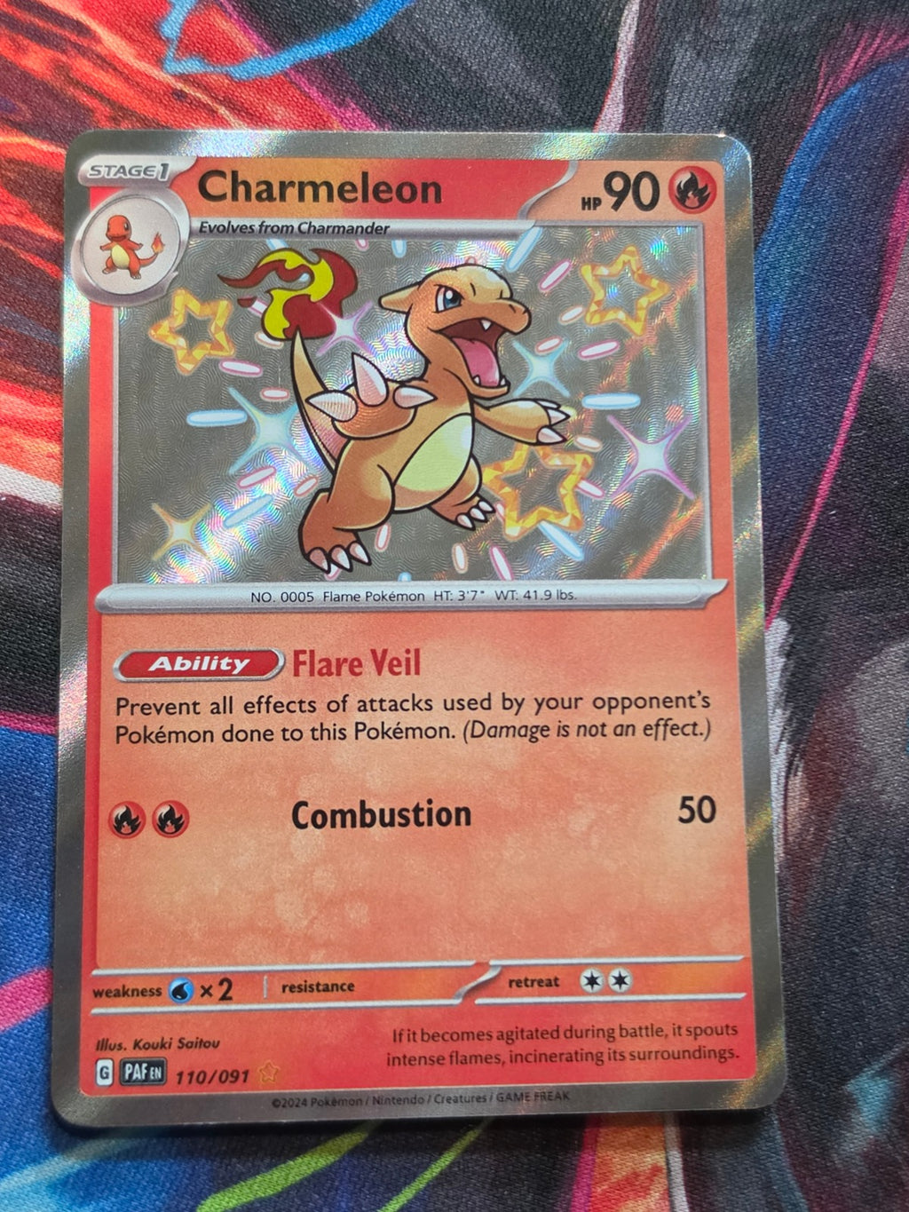 Charmeleon Shiny Rare Paldean Fates 110/091 NM Pokemon