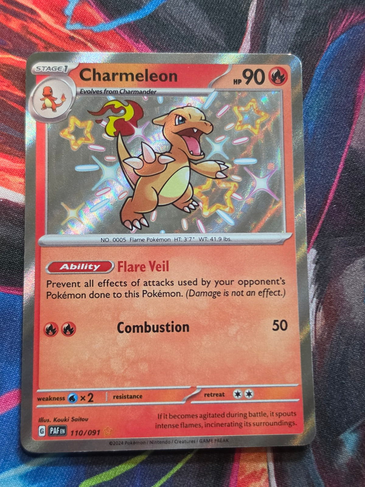 Charmeleon Shiny Rare Paldean Fates 110/091 NM Pokemon