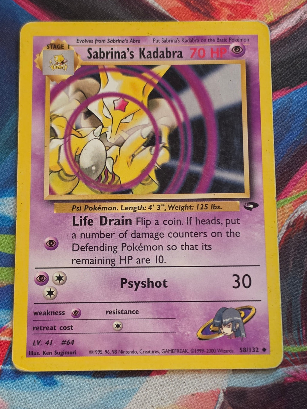 Sabrina's Kadabra - 058/132 - Gym Challenge - Uncommon - Unlimited - LP Pokemon