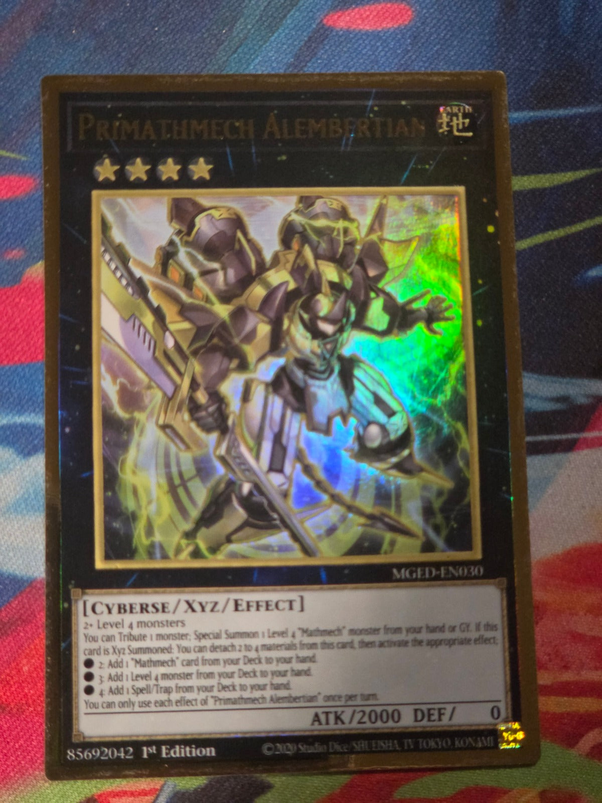 Primathmech Alembertian Premium Gold Rare Maximum Gold: El Dorado MGED-EN030 1st Edition LP Yu-Gi-Oh!