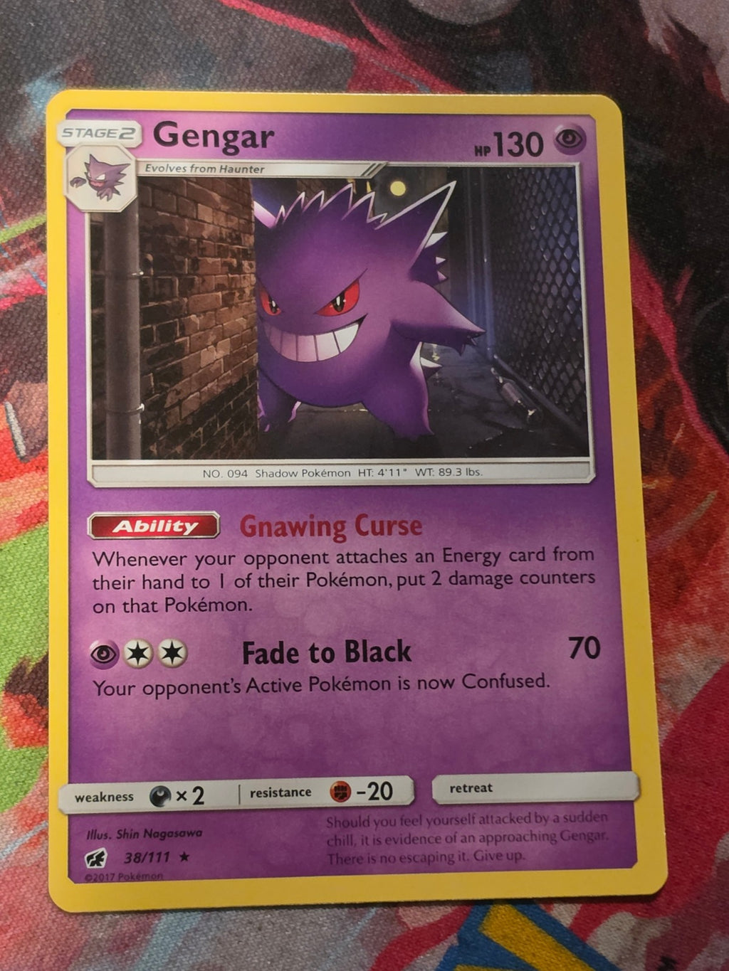 Gengar (Prerelease Kit Exclusive) Rare Deck Exclusives 038/111 LP Pokemon