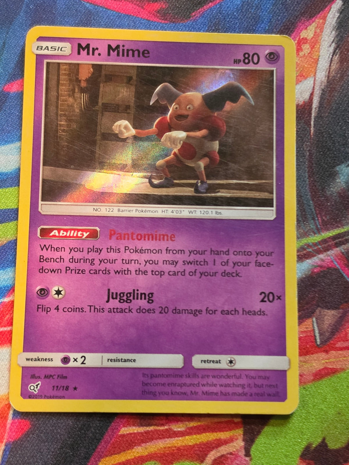 Mr. Mime Holo Rare Detective Pikachu 11/18 LP Pokemon