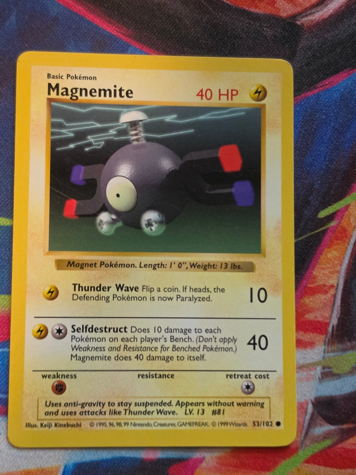 Magnemite Shadowless Base Set Common 053/102 NM-/LP+ Pokemon