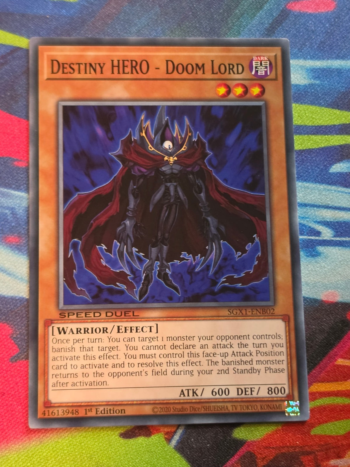Destiny HERO - Doom Lord Common Speed Duel GX: Duel Academy Box SGX1-ENB02 1st Edition LP Yu-Gi-Oh!