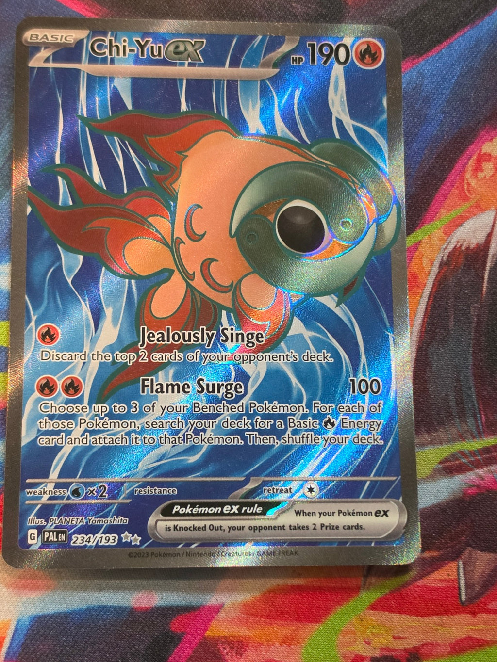 Chi-Yu ex Ultra Rare SV02: Paldea Evolved 234/193 NM Pokemon