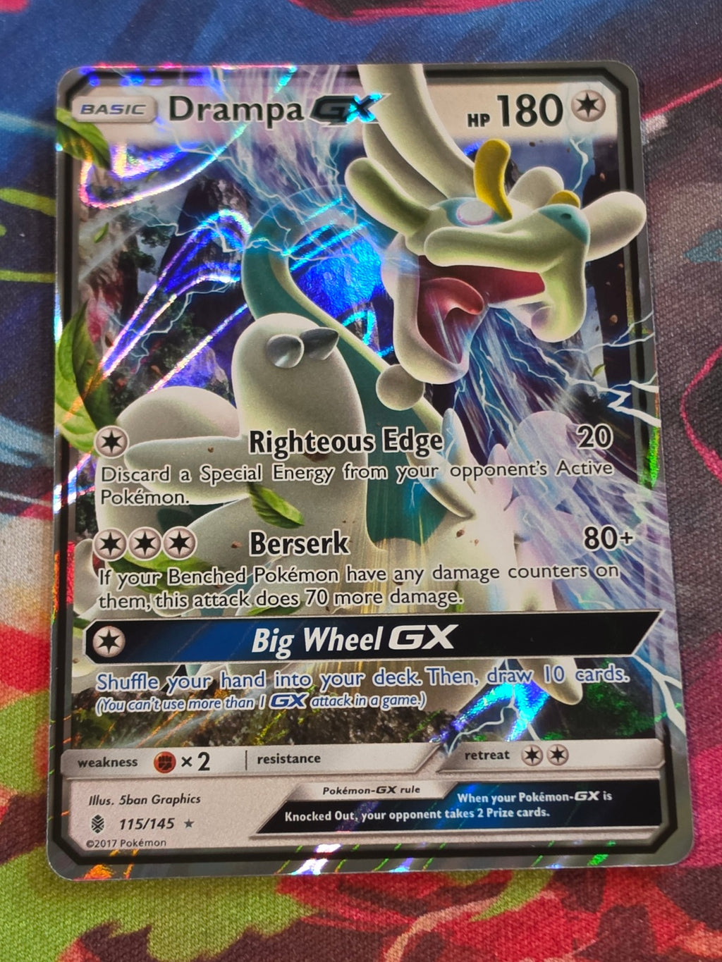 Drampa GX - 115/145 - SM - Guardians Rising - Ultra Rare - NM - Pokemon