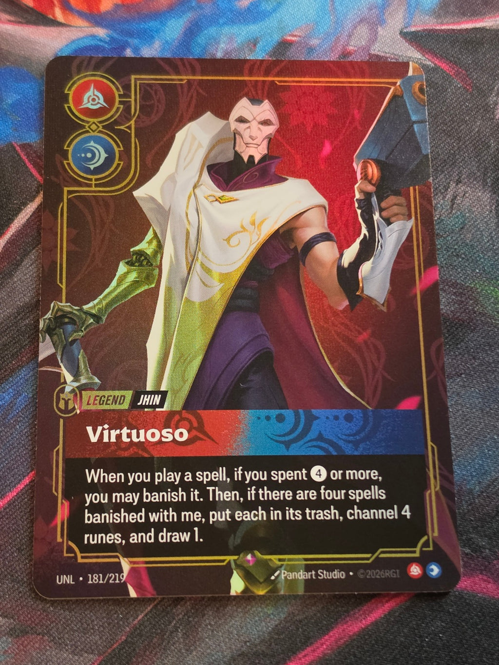 Jhin, Virtuoso - 181/219 - Unleashed - Rare - NM