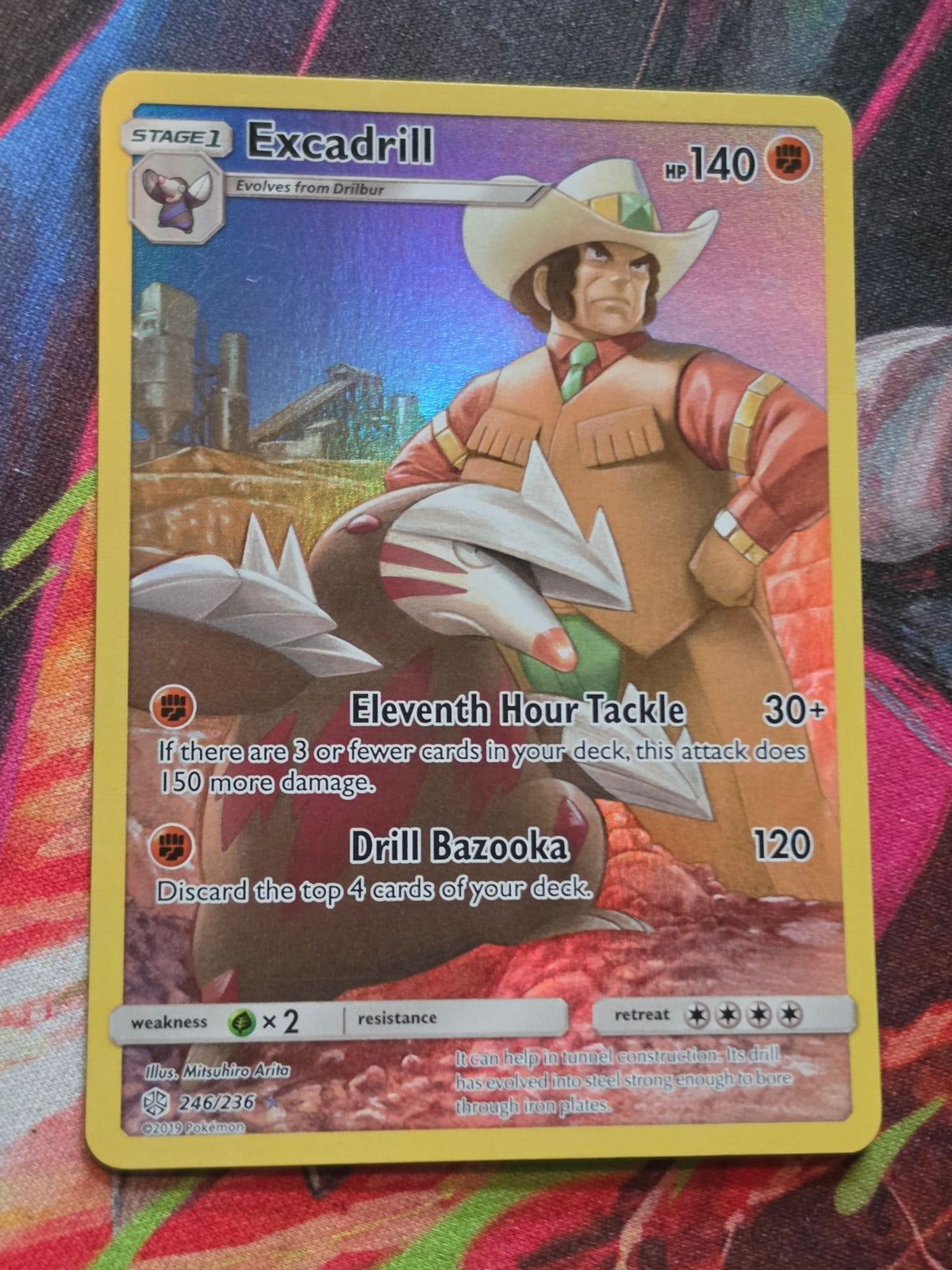 Excadrill Secret Rare Cosmic Eclipse 246/236 NM Pokemon