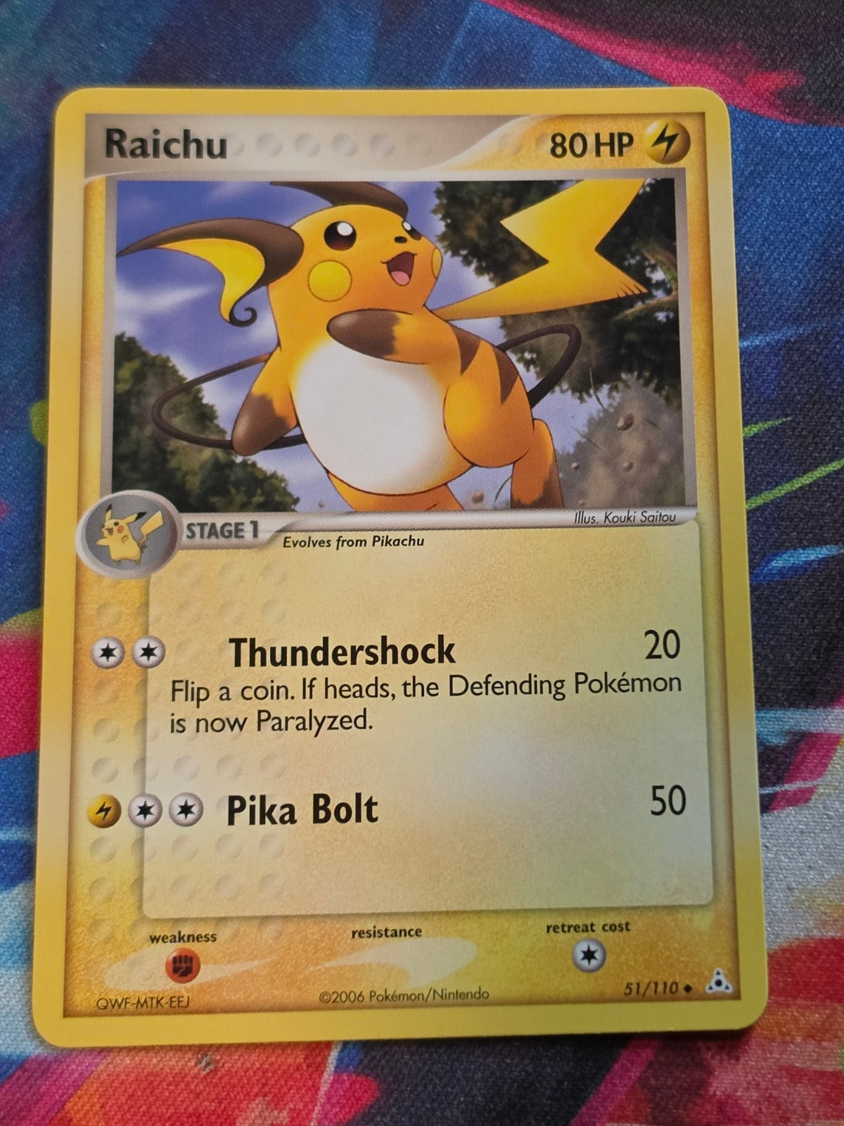 Raichu Uncommon EX Holon Phantoms 51/110 NM-/LP+ Pokemon