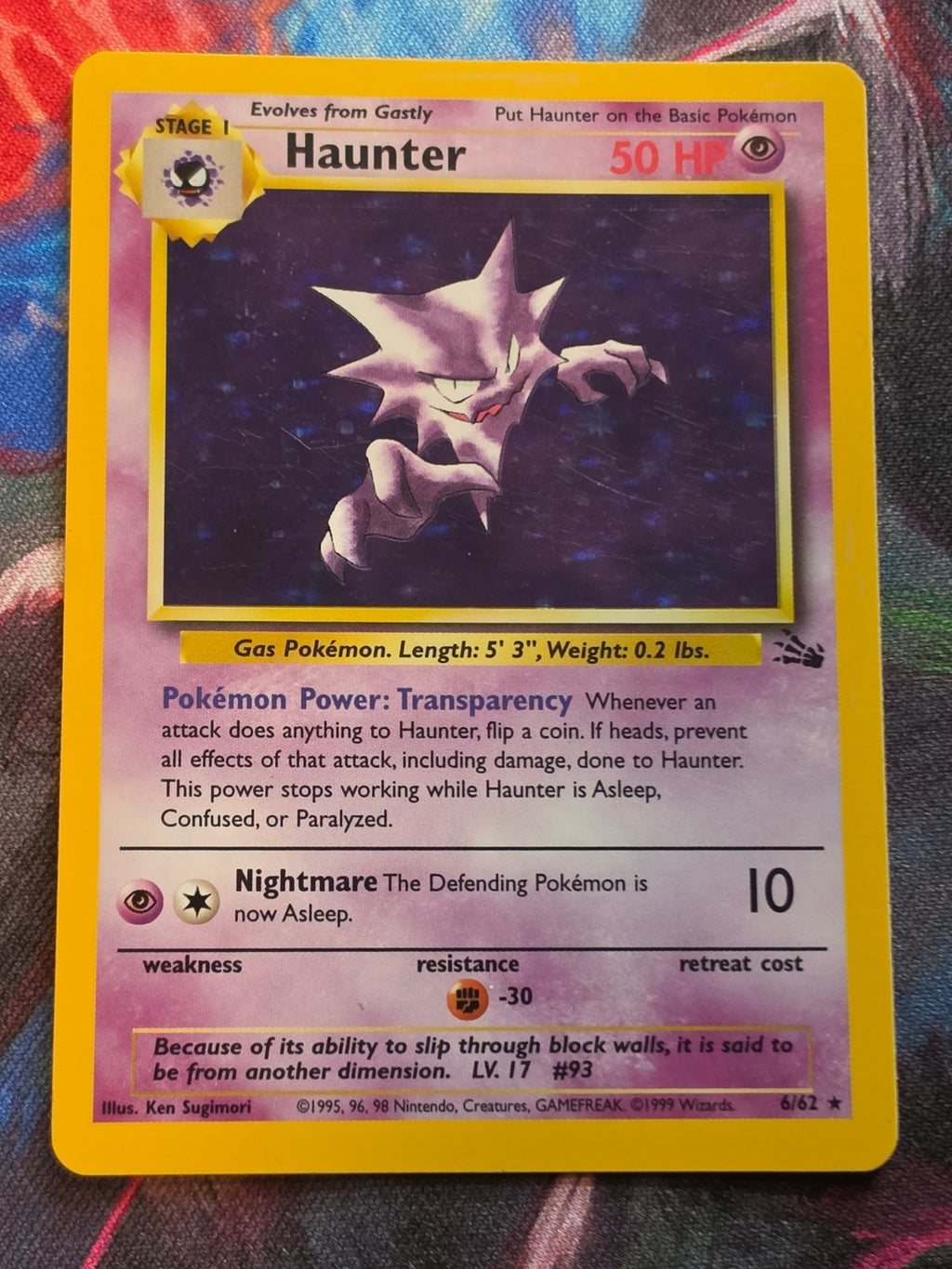 Haunter Holo Rare Fossil 06/62 NM-/LP+ Pokemon