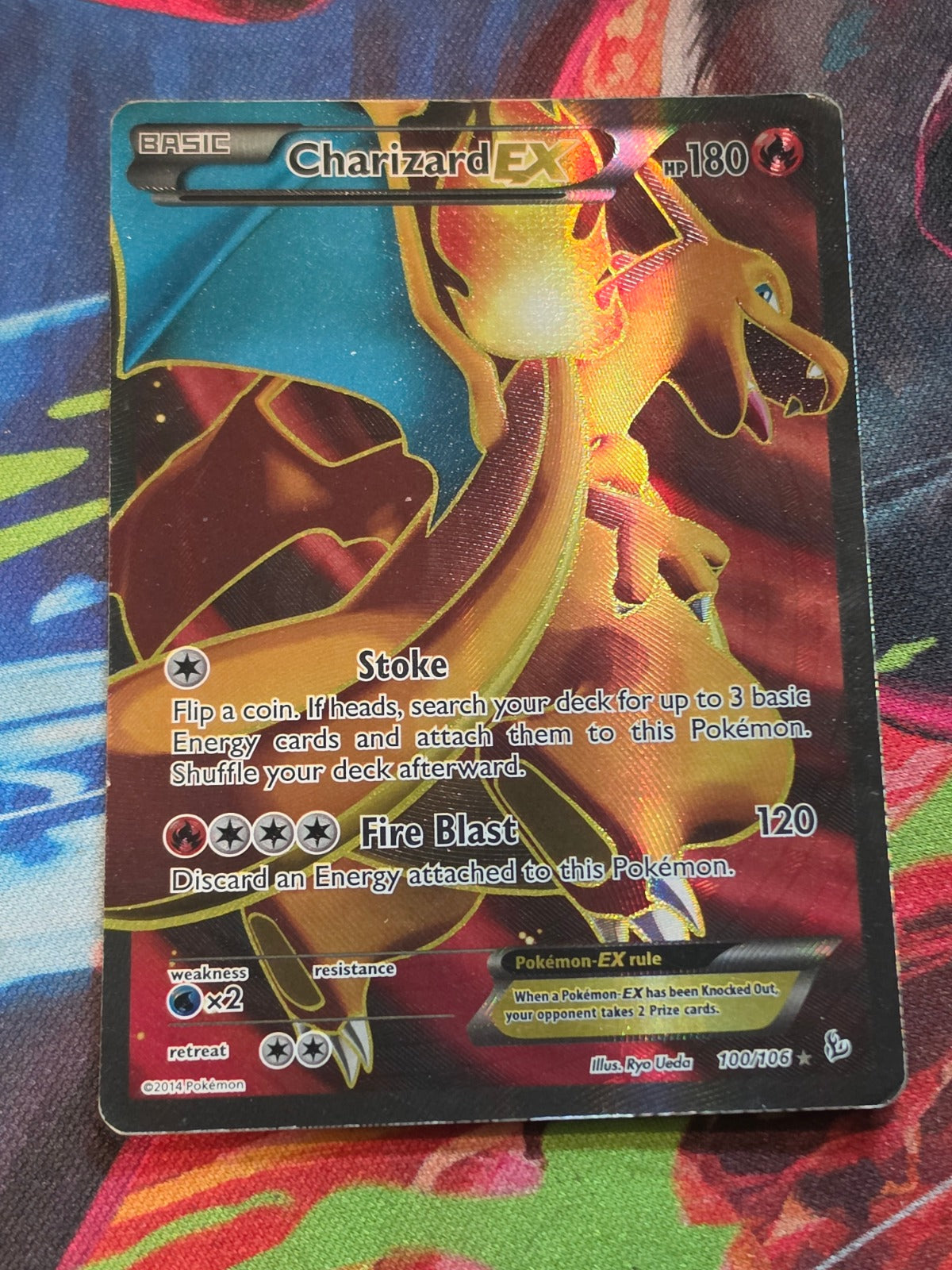 Charizard EX (100 Full Art) Ultra Rare XY - Flashfire 100/106 MP/HP Pokemon