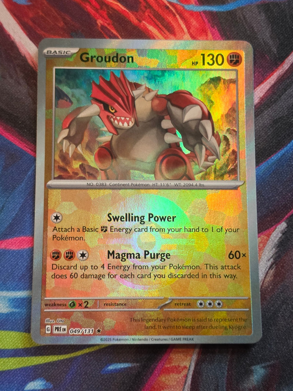 Groudon (Poke Ball Pattern) Rare Prismatic Evolutions 049/131 NM Pokemon