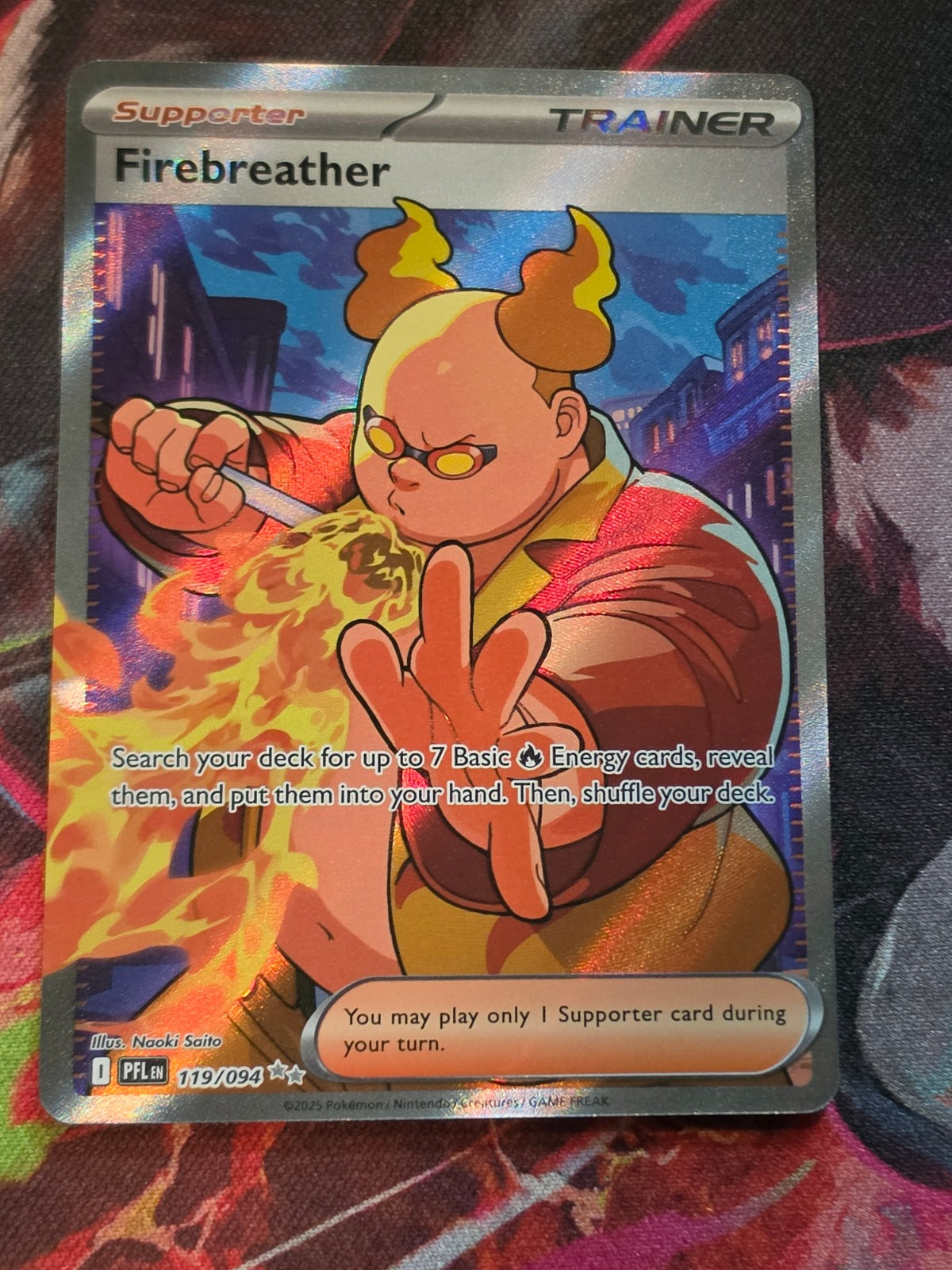 Firebreather Ultra Rare Phantasmal Flames 119/094 NM Pokemon