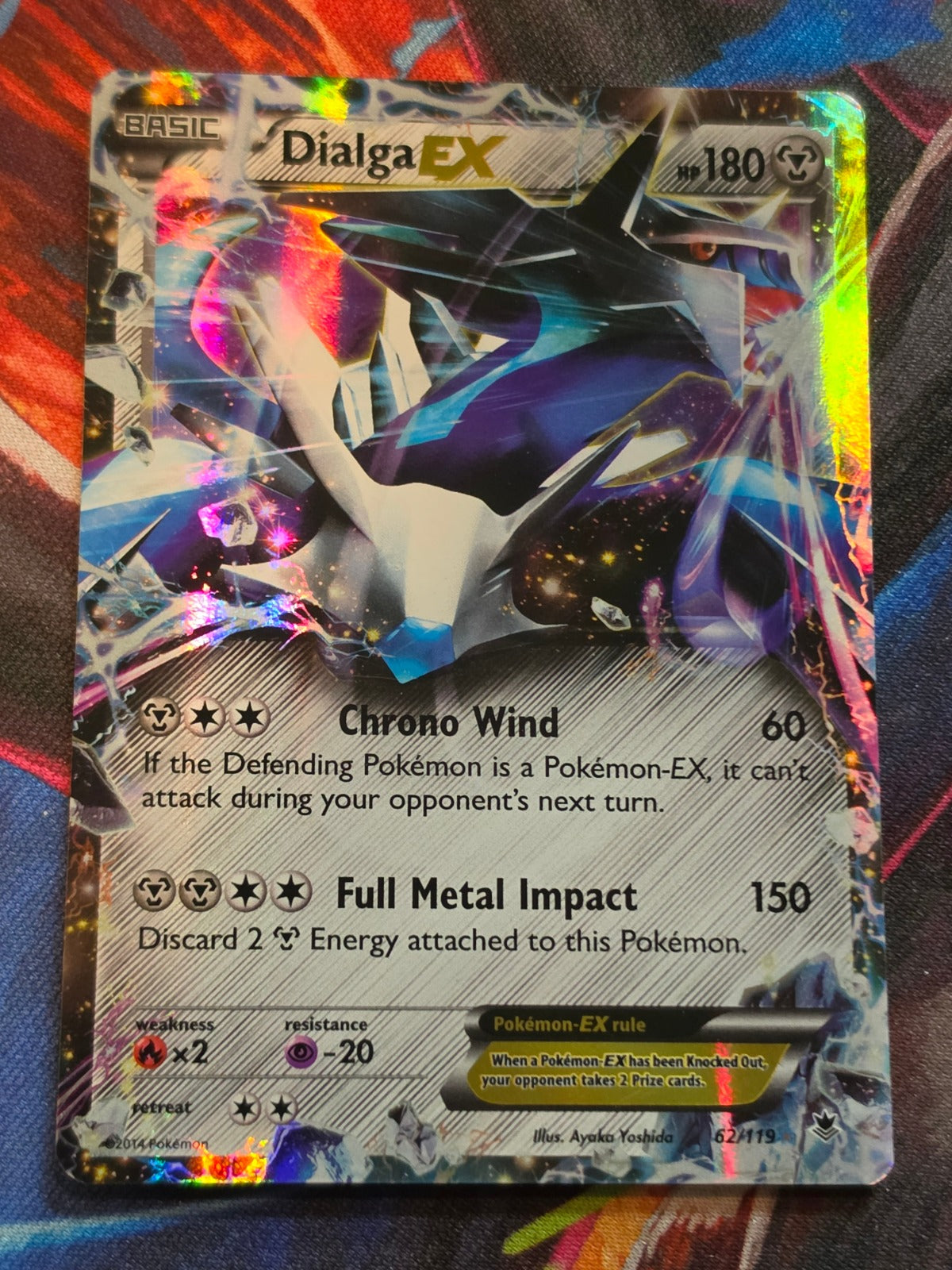 Dialga EX - 62/119 - XY - Phantom Forces - Ultra Rare - LP Pokemon