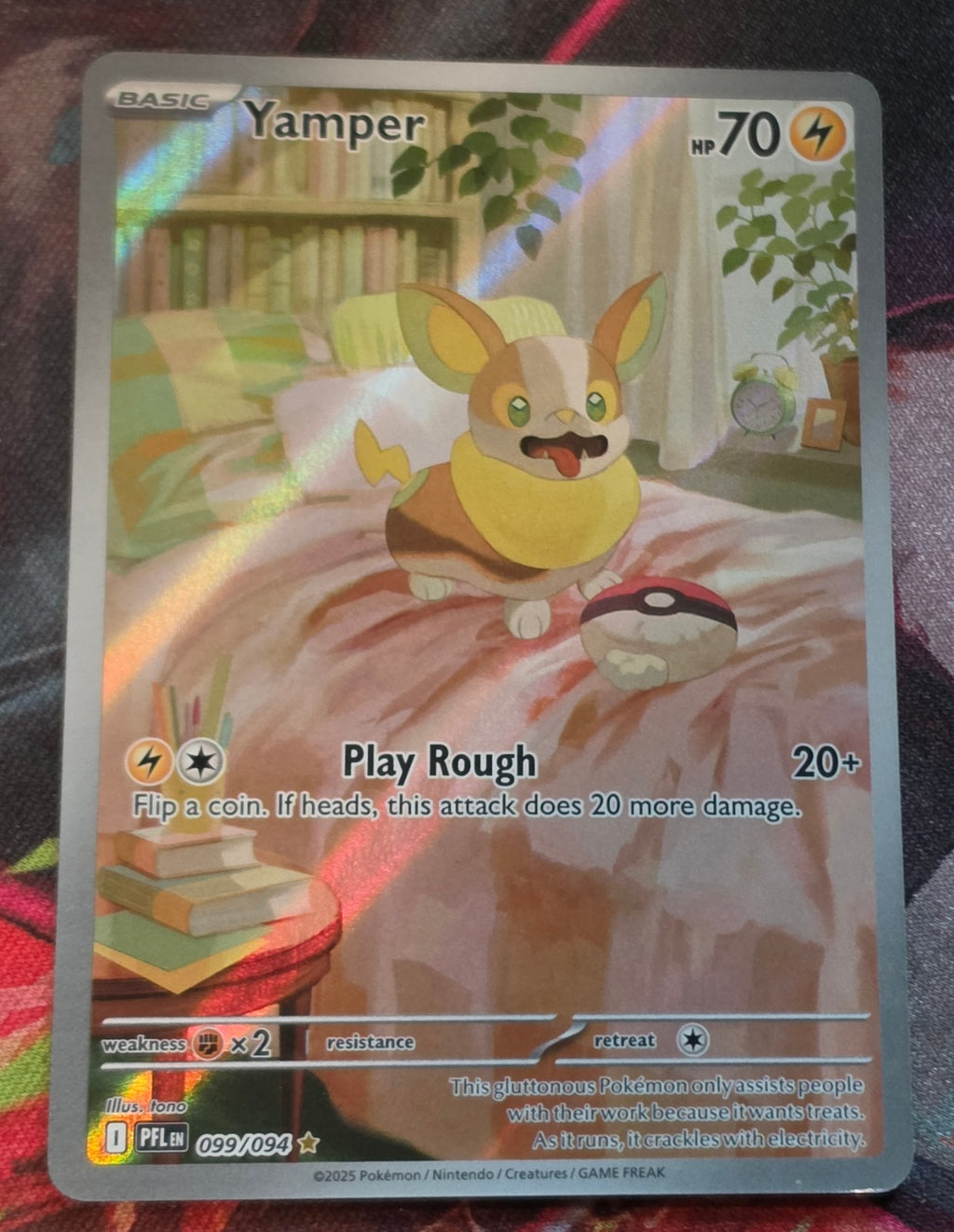 Yamper Illustration Rare Phantasmal Flames 099/094 NM Pokemon