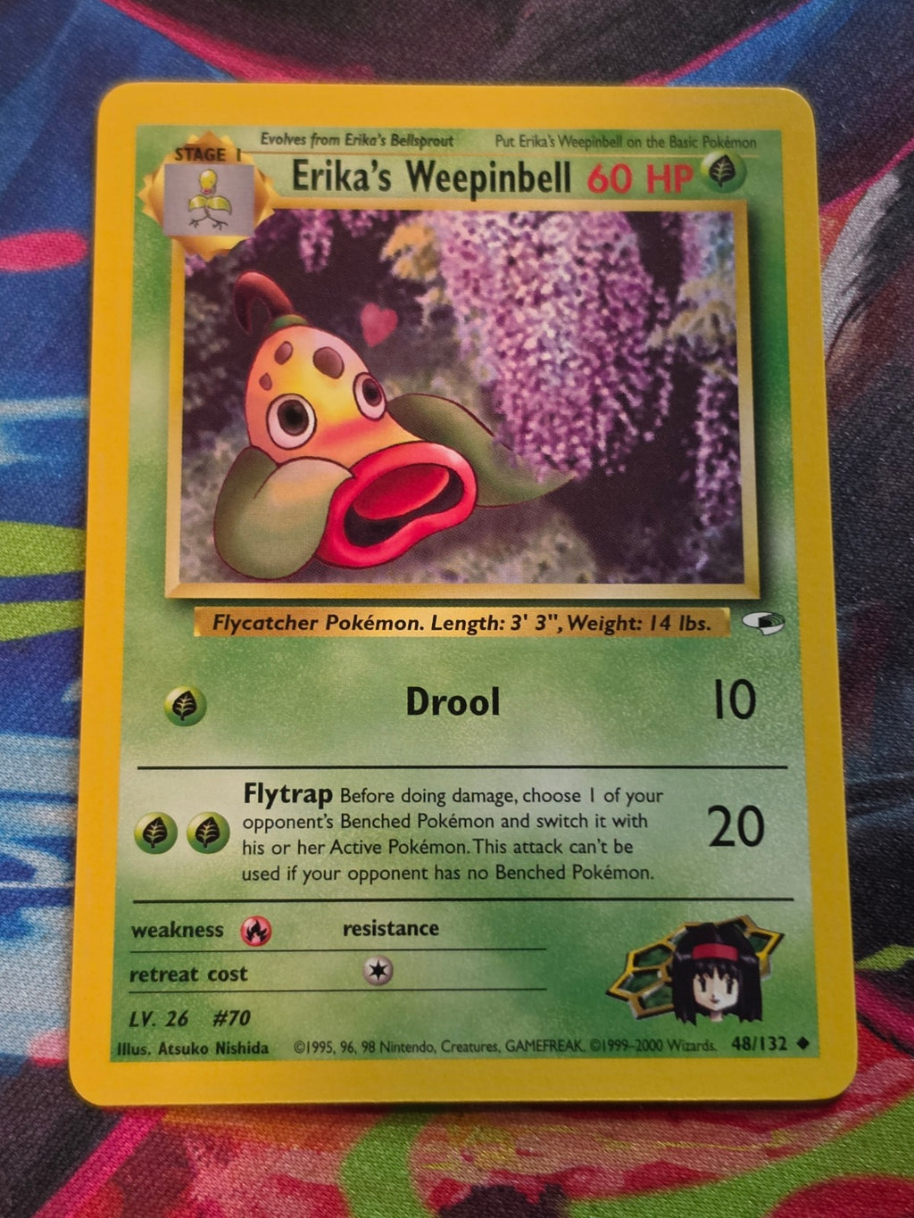 Erika's Weepinbell (48) - 048/132 - Gym Heroes - Uncommon - Unlimited - NM Pokemon