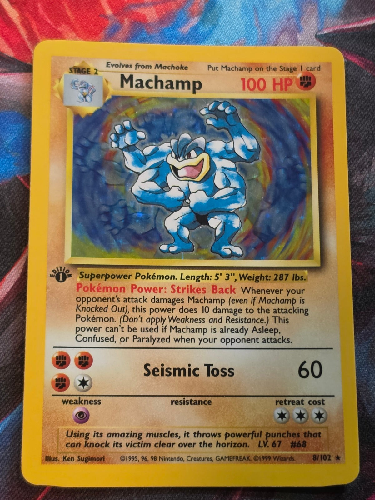 Machamp Holo Rare Deck Exclusives 008/102 1st Edition LP Pokemon