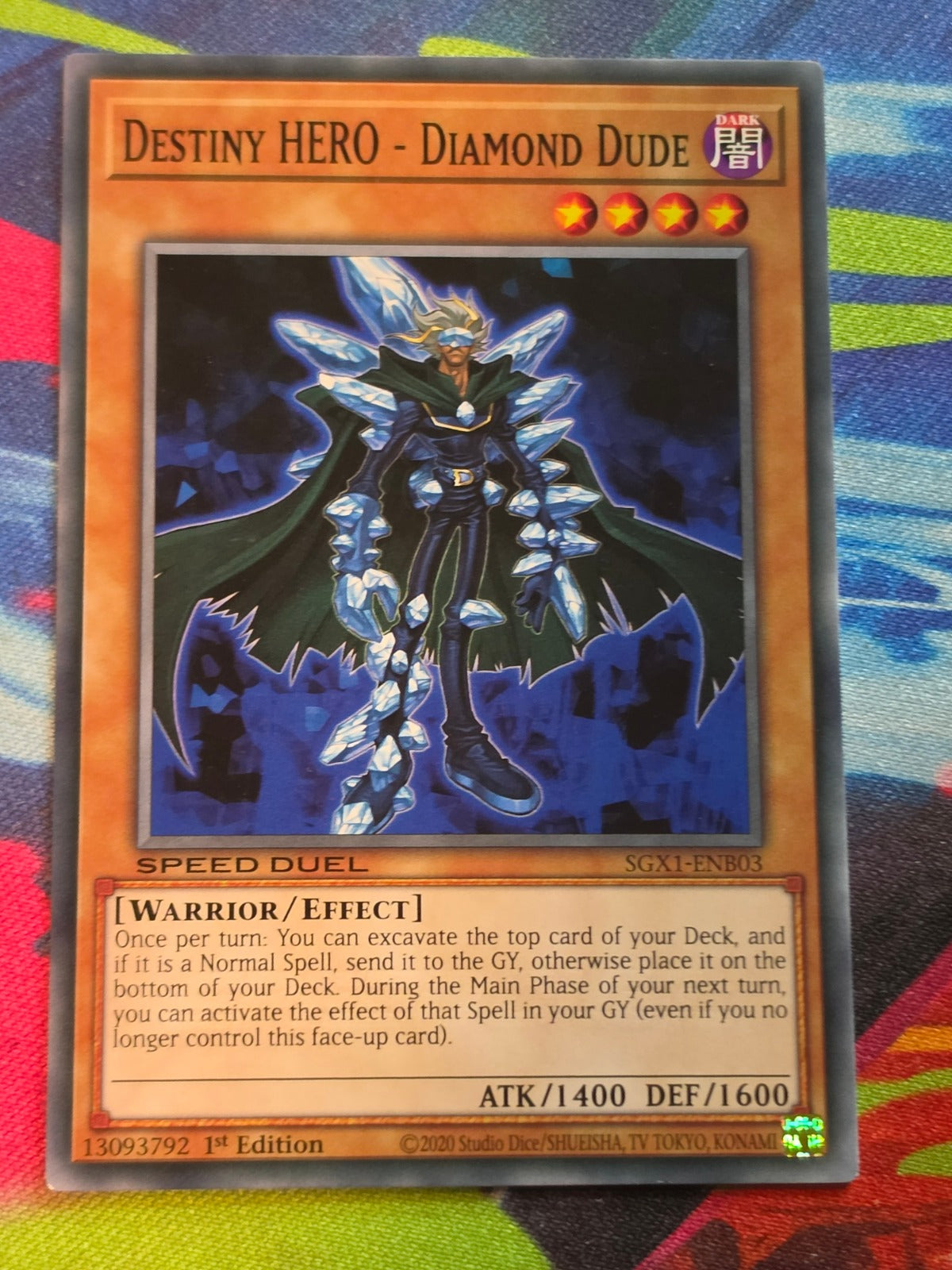 Destiny HERO - Diamond Dude Common Speed Duel GX: Duel Academy Box SGX1-ENB03 1st Edition LP Yu-Gi-Oh!