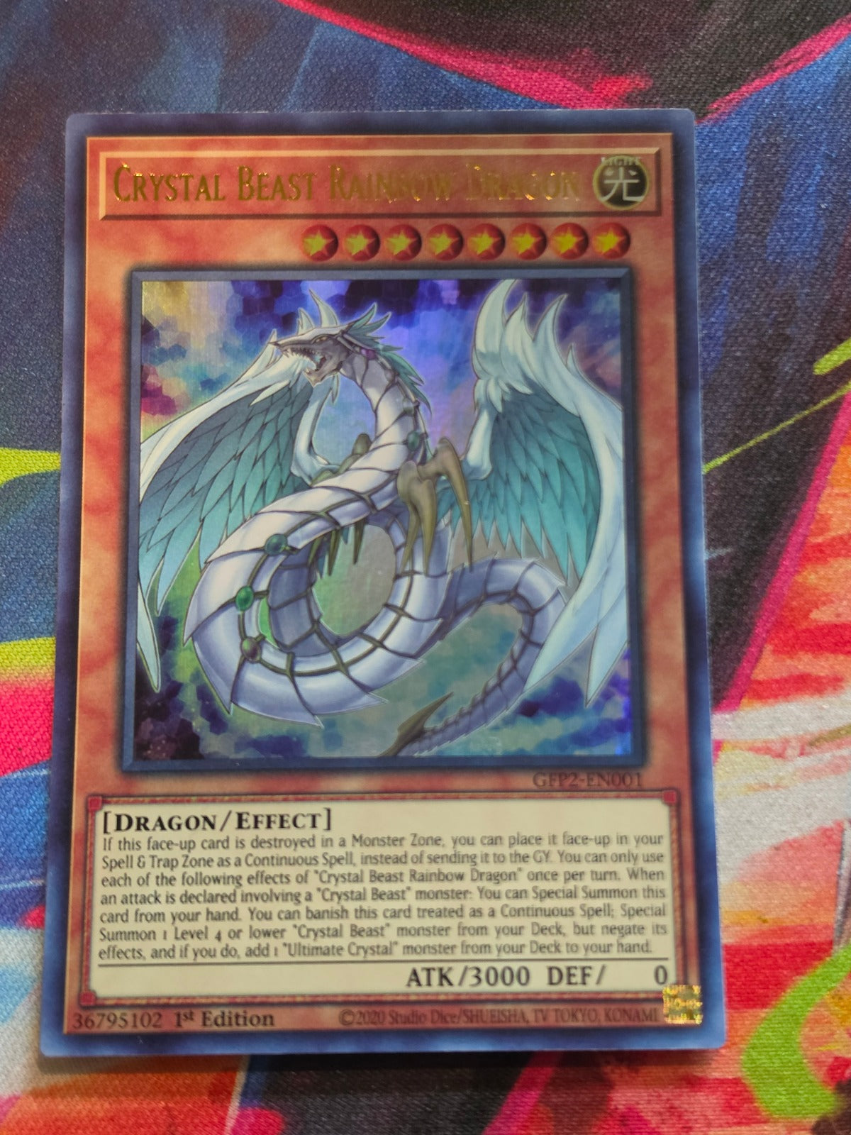 Crystal Beast Rainbow Dragon Ultra Rare Ghosts From the Past: The 2nd Haunting GFP2-EN001 1st Edition LP Yu-Gi-Oh!