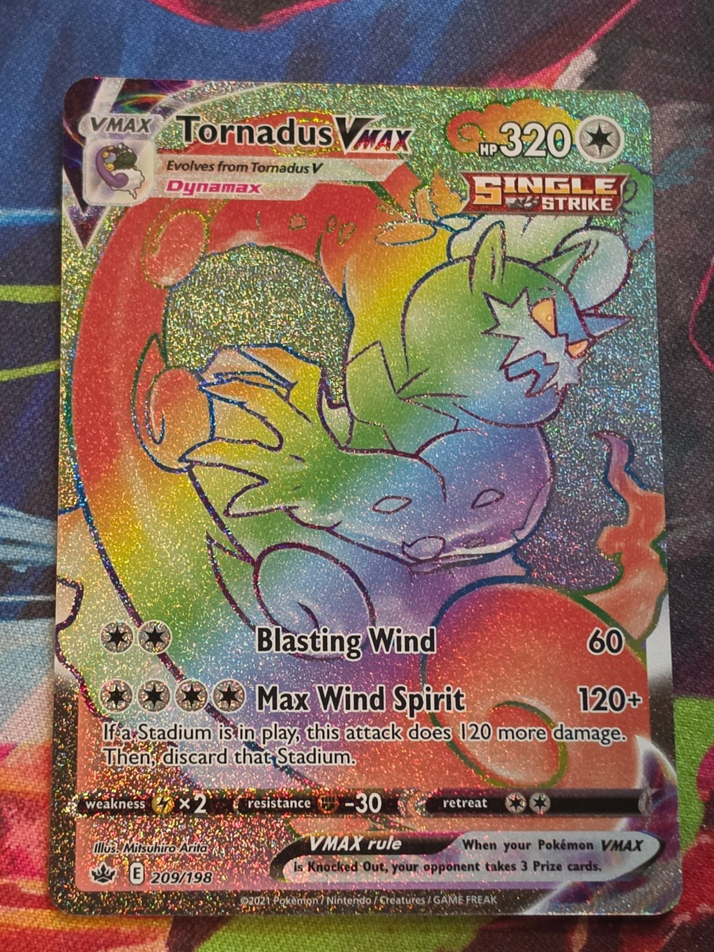 Tornadus VMAX (Secret) Secret Rare SWSH06: Chilling Reign 209/198 NM Pokemon