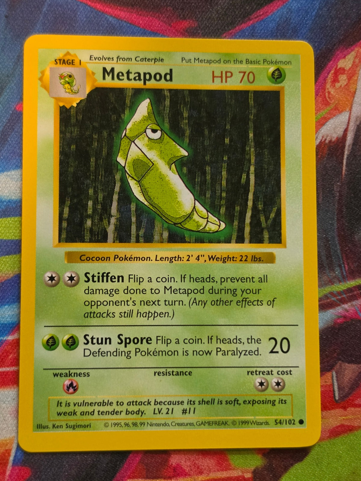 Metapod Shadowless Base Set Common 054/102 NM Pokemon