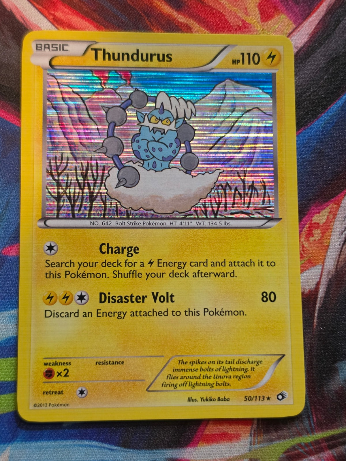 Thundurus - 50/113 - Legendary Treasures - Holo Rare - LP+ Pokemon